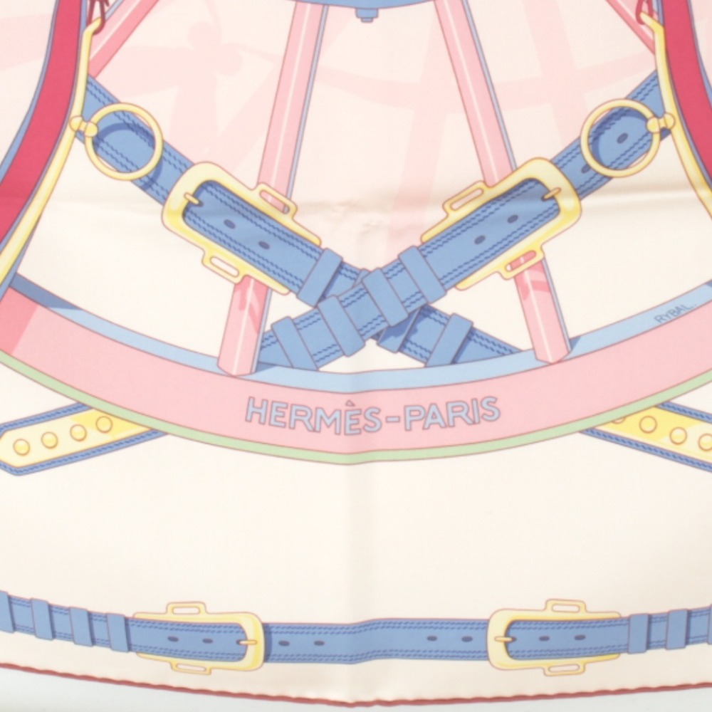 HERMES Pink Silk Scarf - Picture 2 of 9